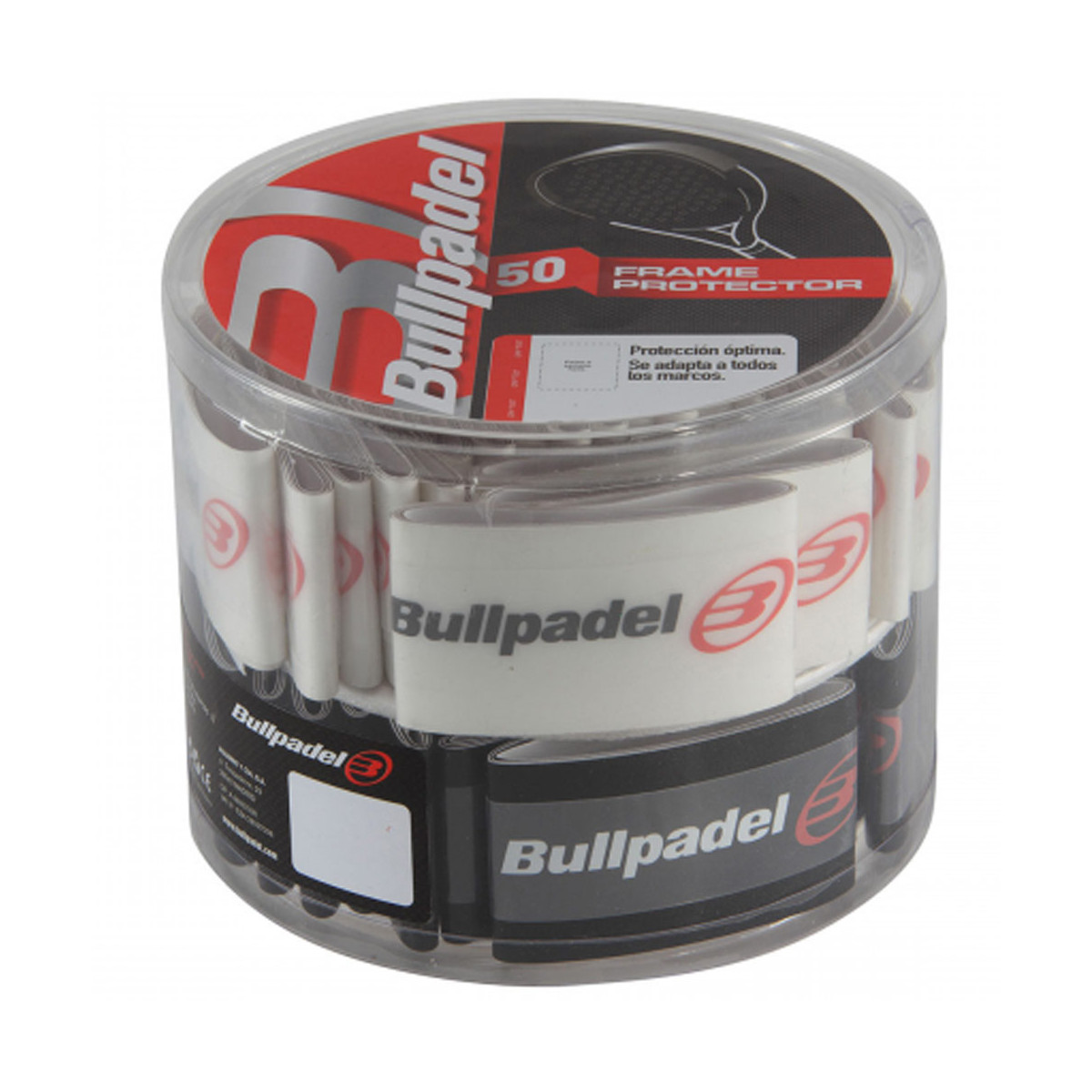 Bullpadel Boite de protection de cadre Noir / Transparent x 50