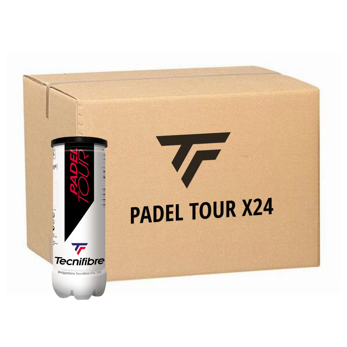 Doos 24 tubes van 4 Tecnifibre Padel Team ballen