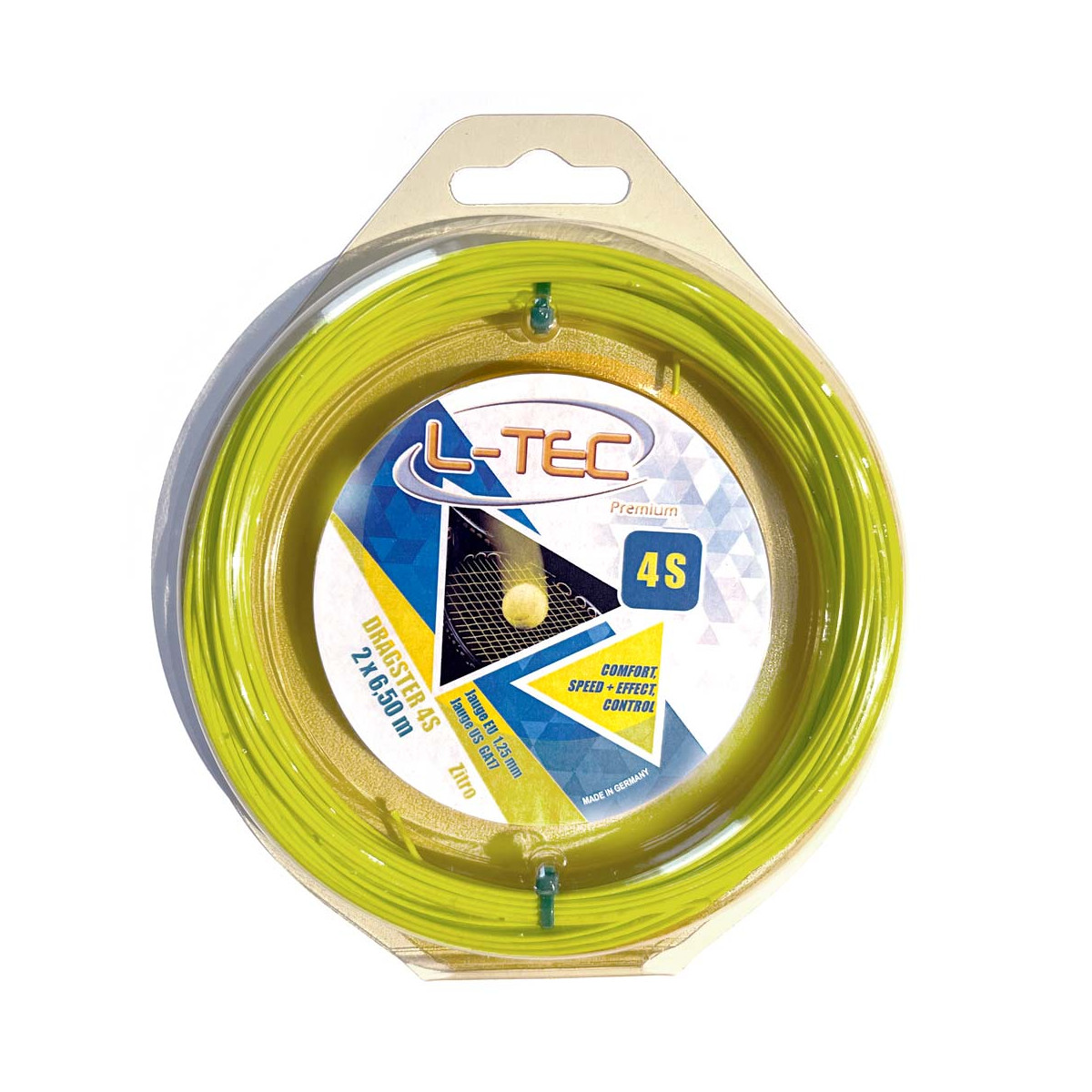 Cordage L-Tec 4S Jaune 2x 6.50m