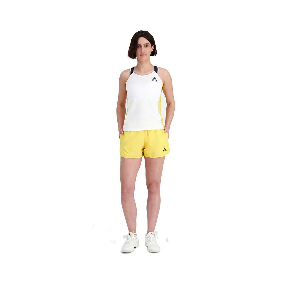 Débardeur Le Coq Sportif Yannick Noah Paris Blanc / Jaune