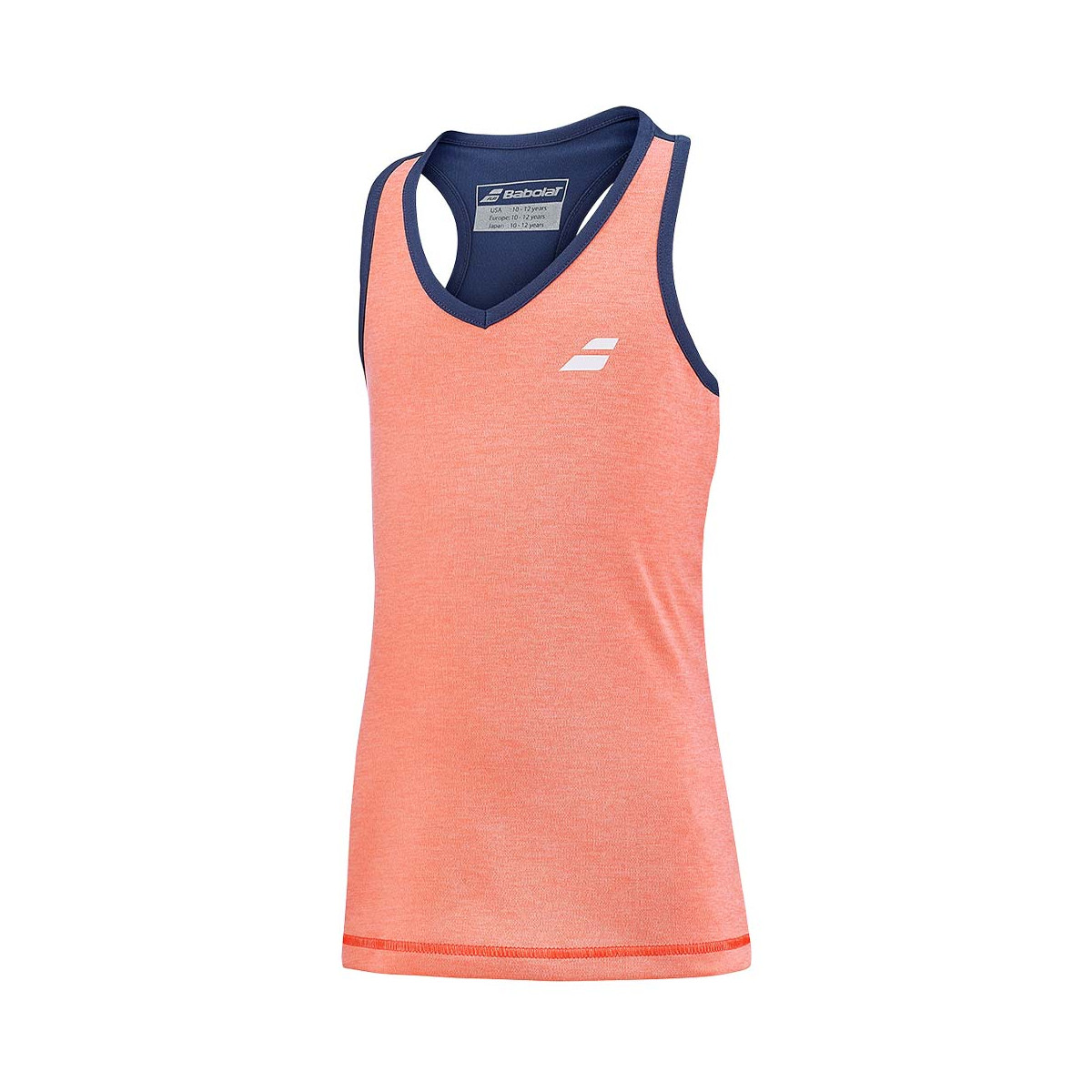 Débardeur Babolat Play Fille Corail / Bleu marine