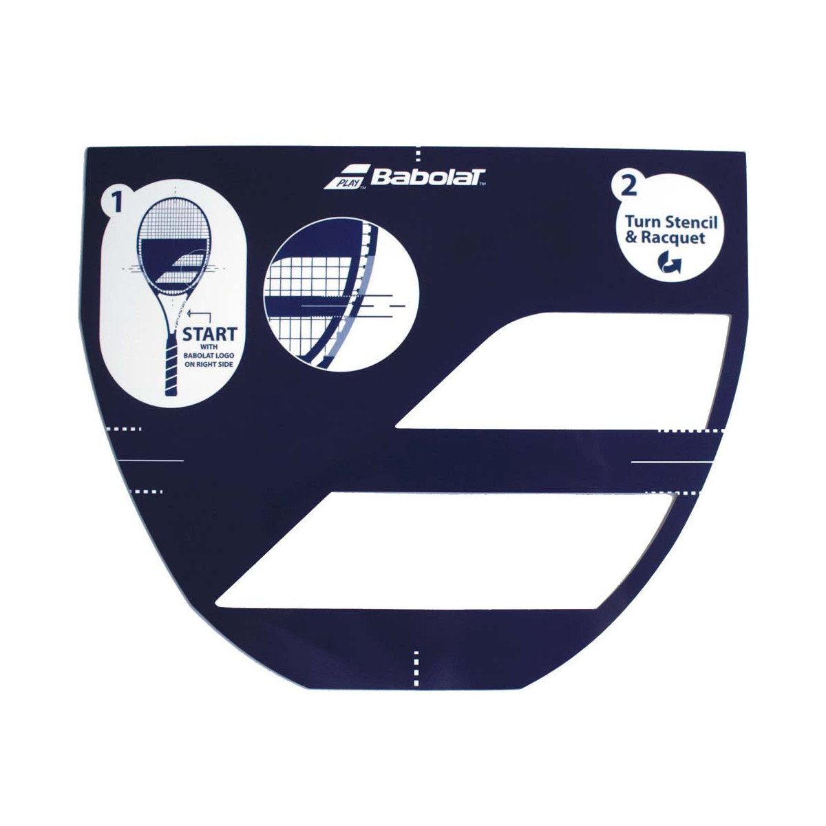 Head tennis stencil