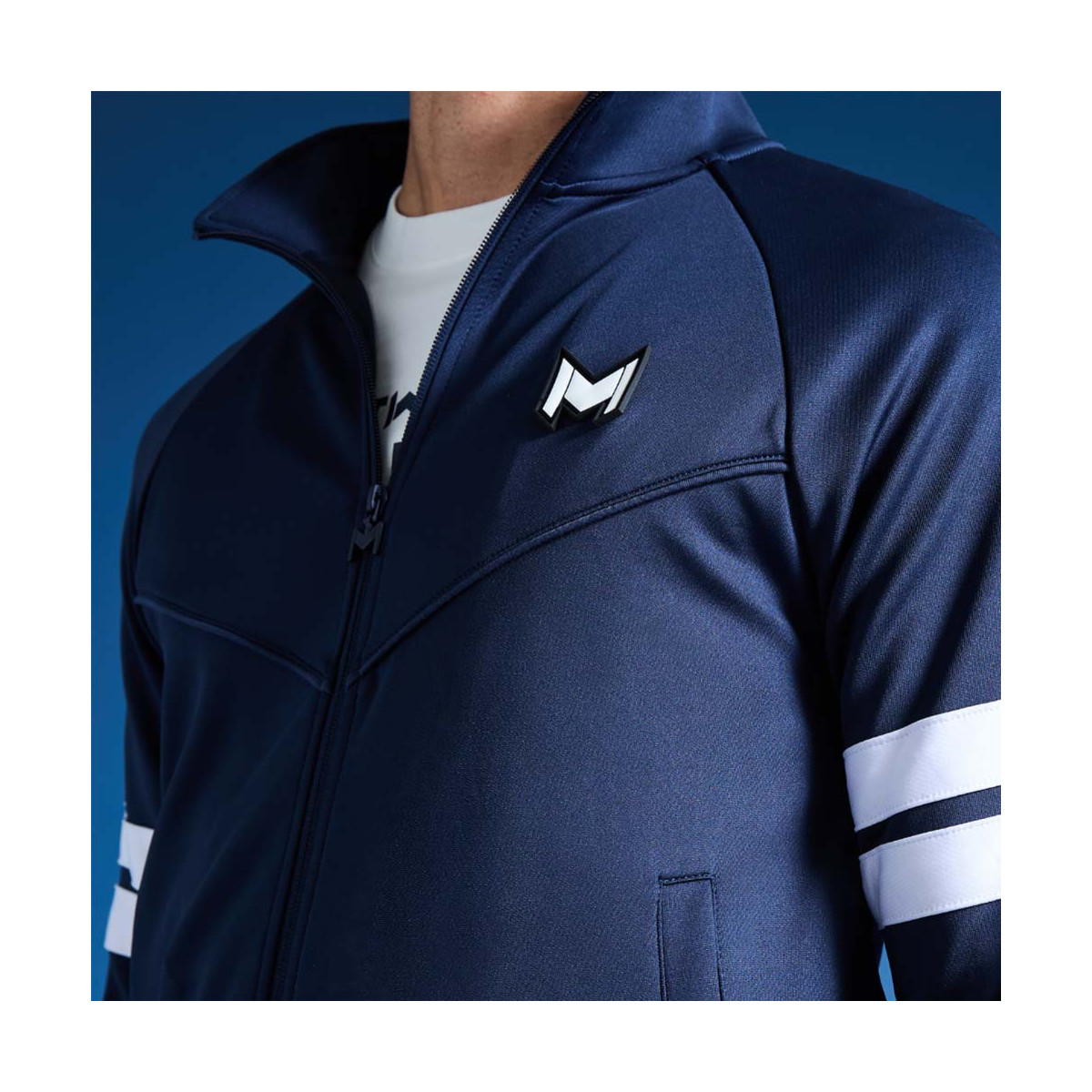 Mouratoglou hooded Jas marineblauw