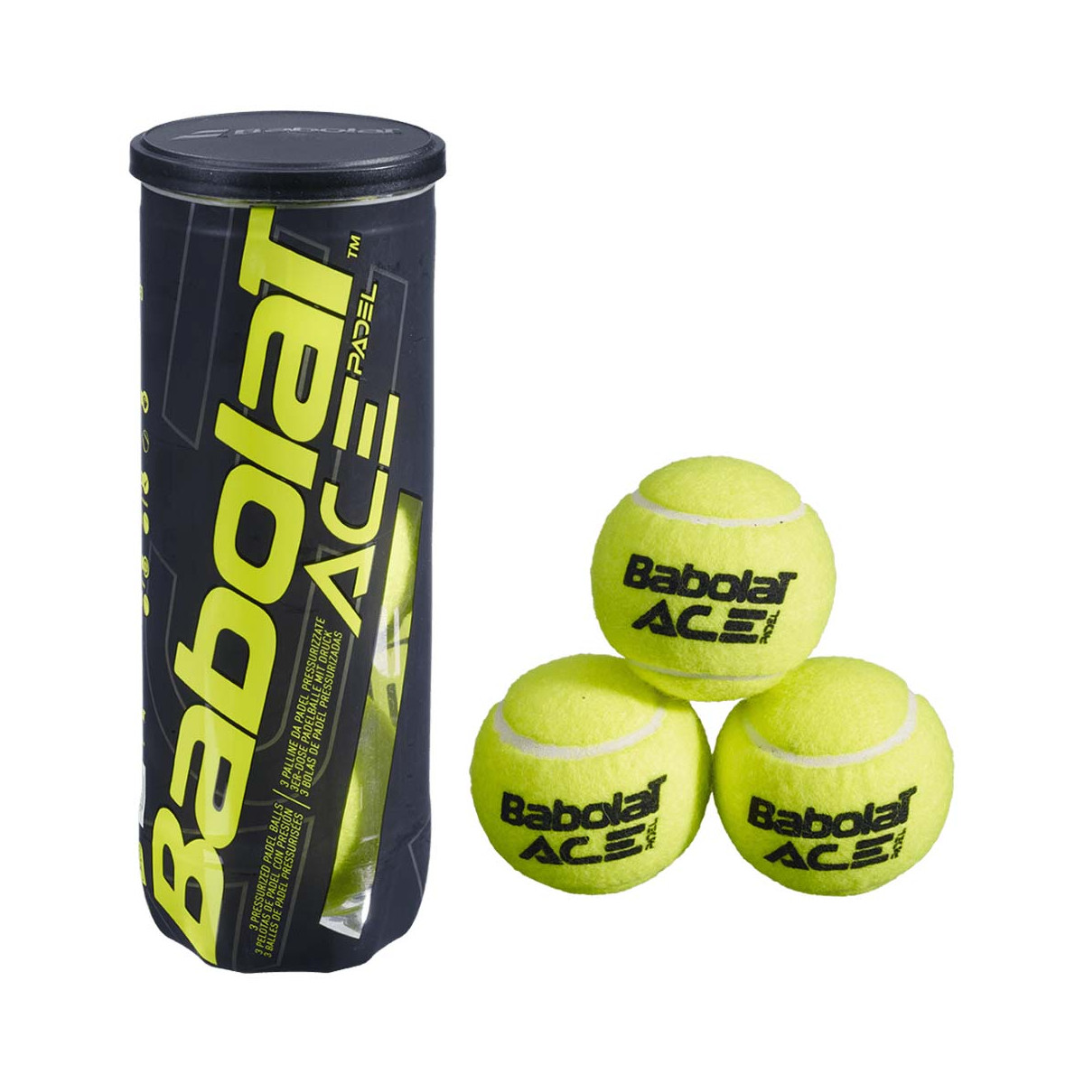 Tube de 3 balles Babolat Ace Padel