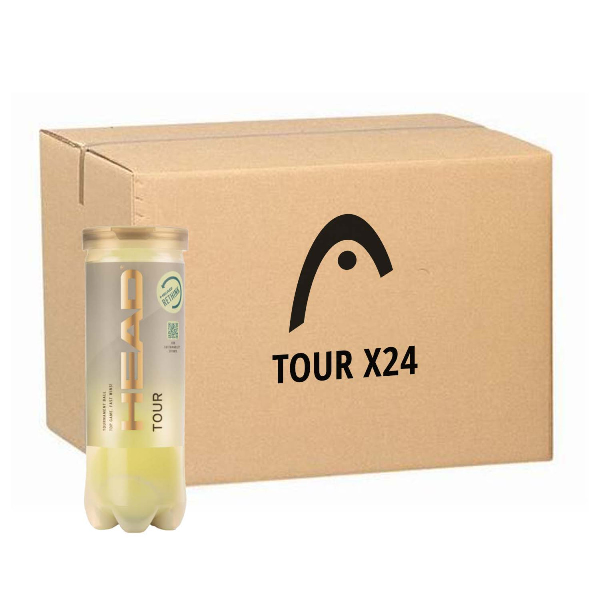 Doos met 24 tubes van 3 ballen Head Tour