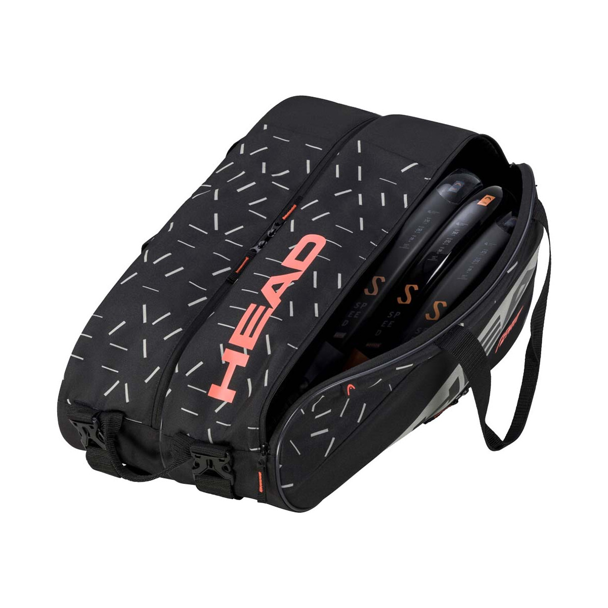 Head Base Padel M Zwart / Oranje tas