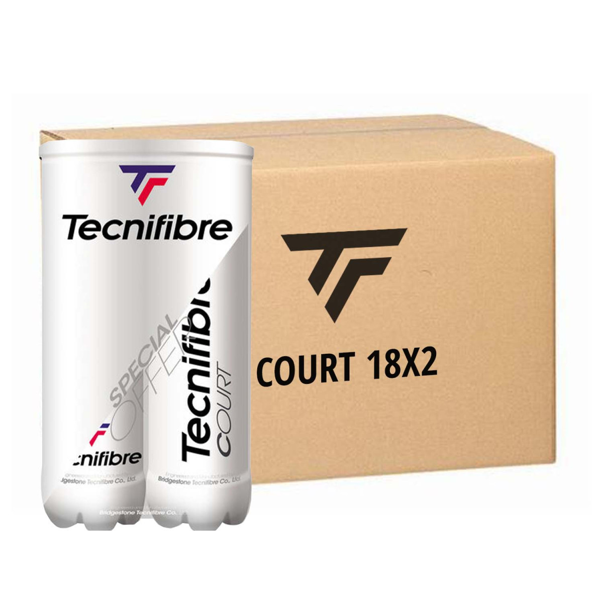 Tecnifibre Court bipack (2 x 4 Stuks Geel)