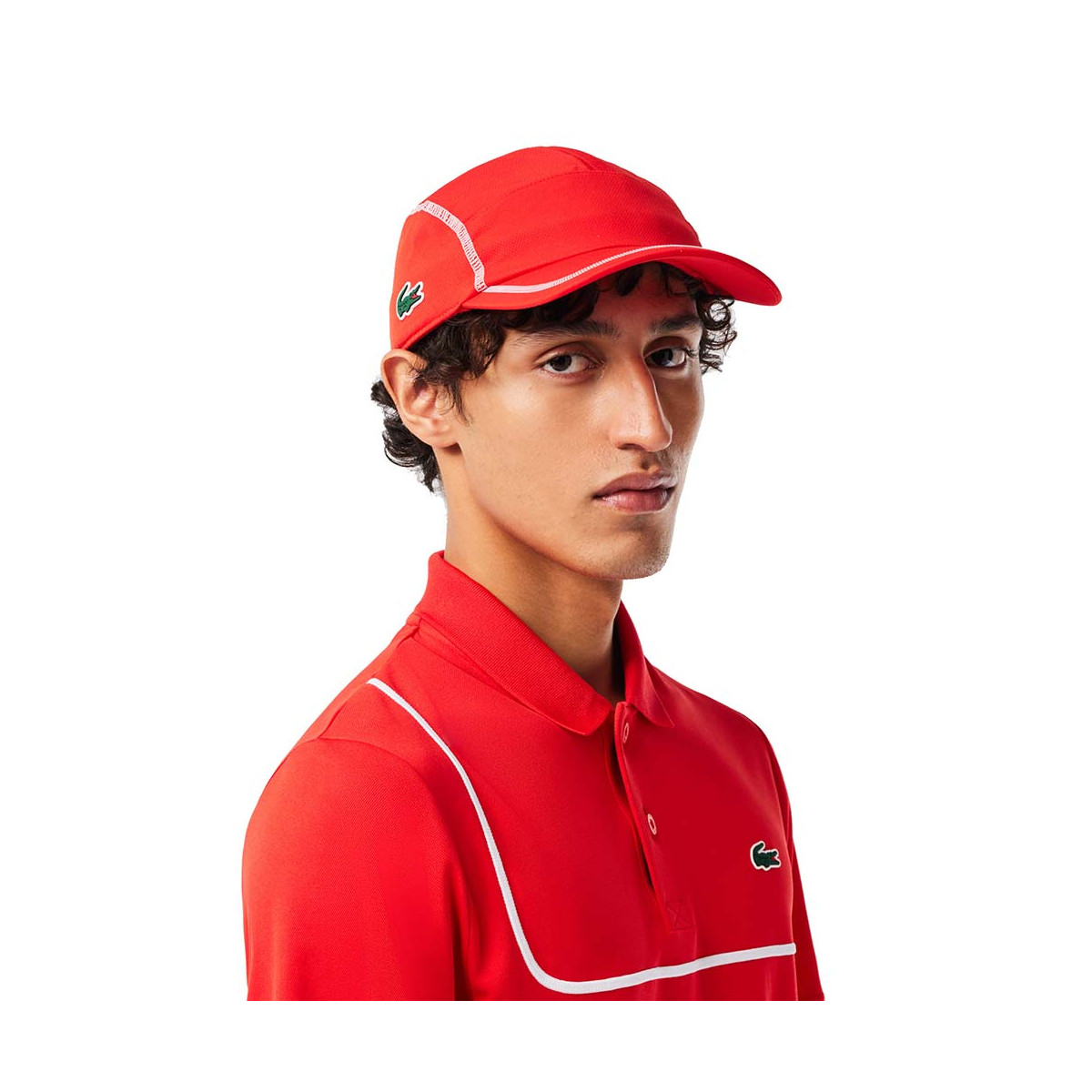 Casquette Lacoste Color-Block Rouge