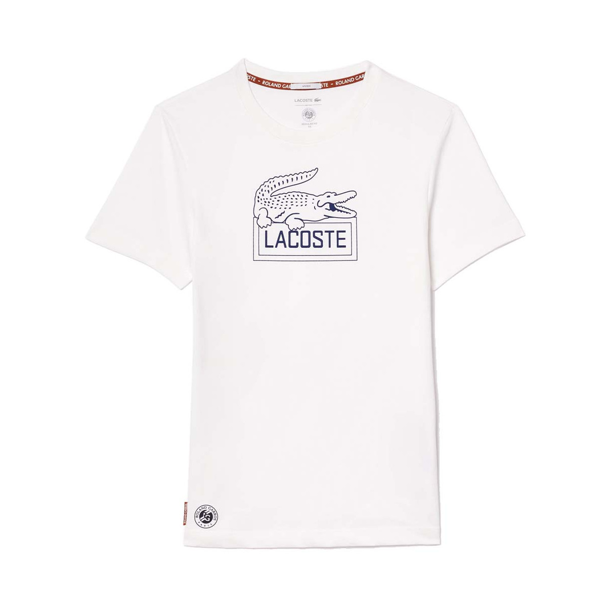Lacoste Sport Roland Garros Unisex Marineblauw T-shirt