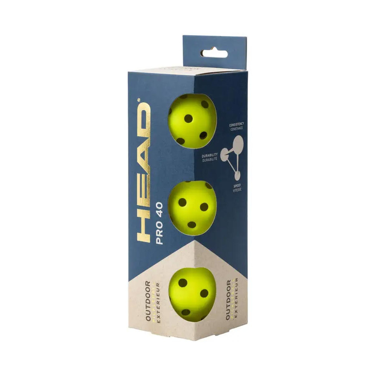 Head Pro 40 Pickleball Ballen x3