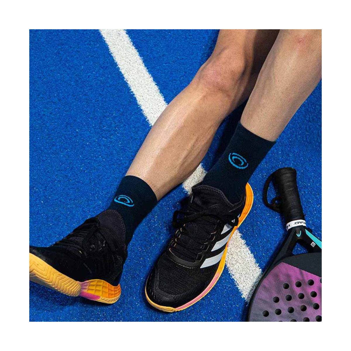 BV Sport Padel Hoge Sokken Zwart