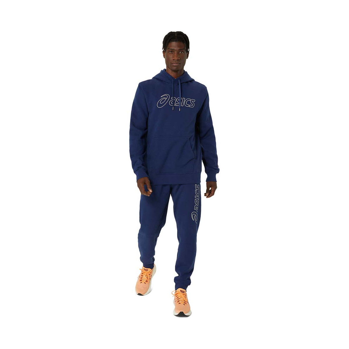Sweat à capuche Asics Logo Bleu marine