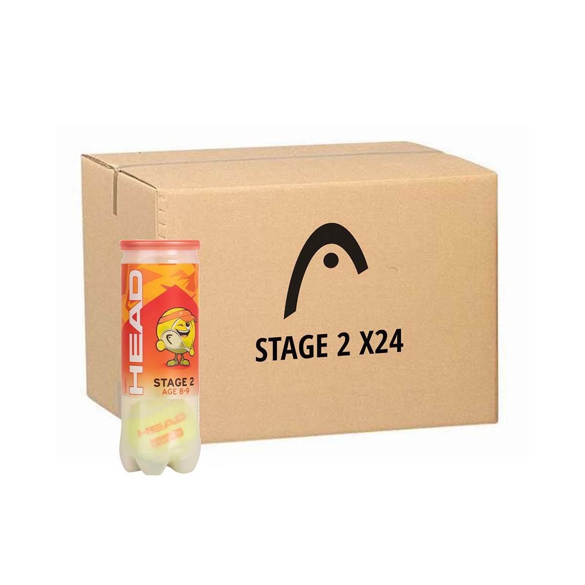 Doos met 24 tubes met 3 Head TIP Orange-ballen