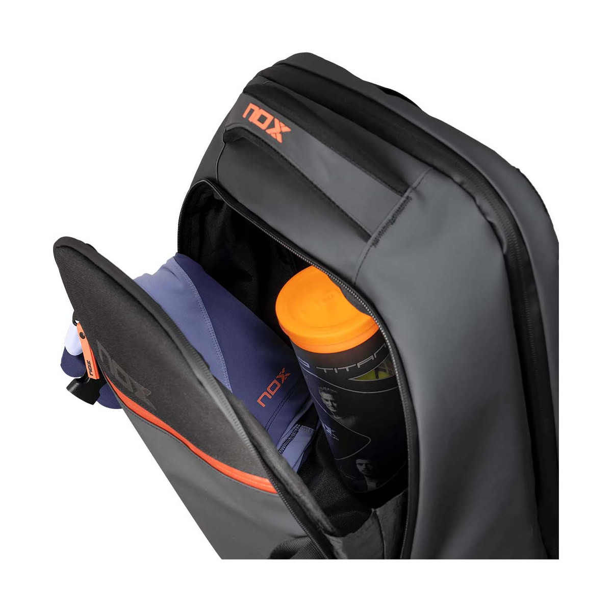 Nox Luxury Open Series Zwart / Rood rugzak