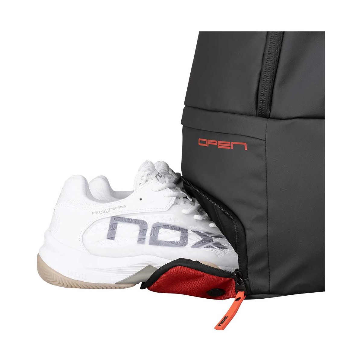 Nox Luxury Open Series Zwart / Rood rugzak
