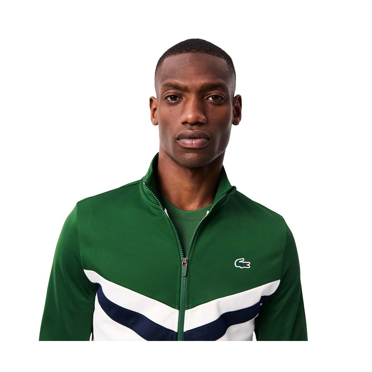 Veste zippée Lacoste Tennis Vert / Blanc