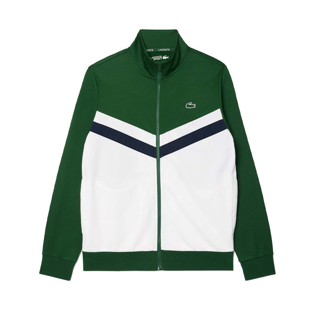 Veste zippée Lacoste Tennis Vert / Blanc