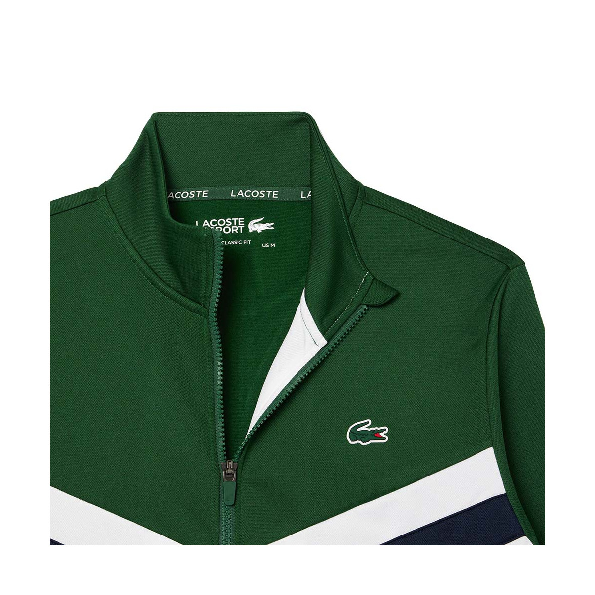 Veste zippée Lacoste Tennis Vert / Blanc