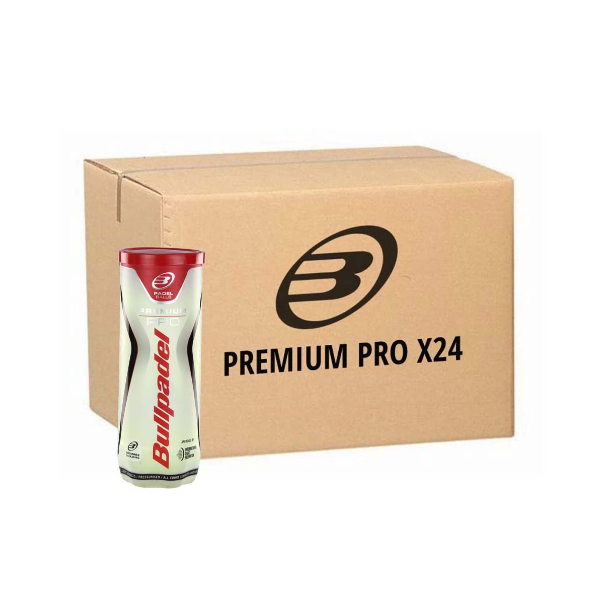 Doos 24 tubes van 3 Bullpadel Premium Pro ballen