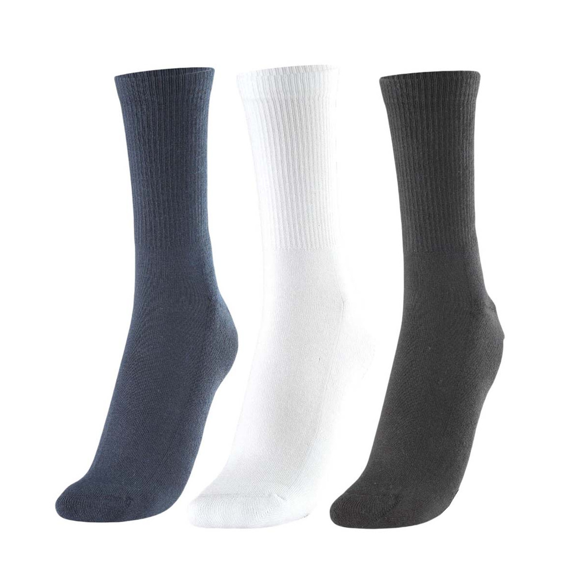 Chaussettes Bullpadel Noir / Blanc - Vert / Bleu marine (3 paires)