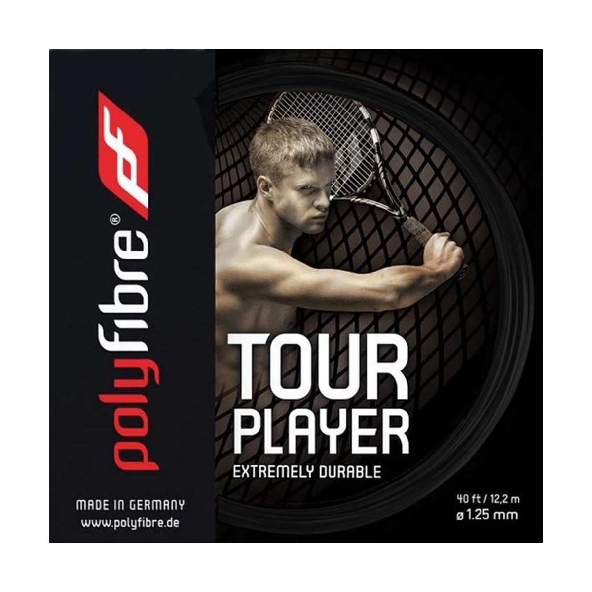 Cordage Polyfibre Tour Player Noir 12m