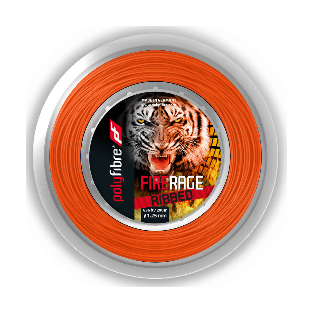 Polyfibre Fire Rage Ribbed 200m Rol
