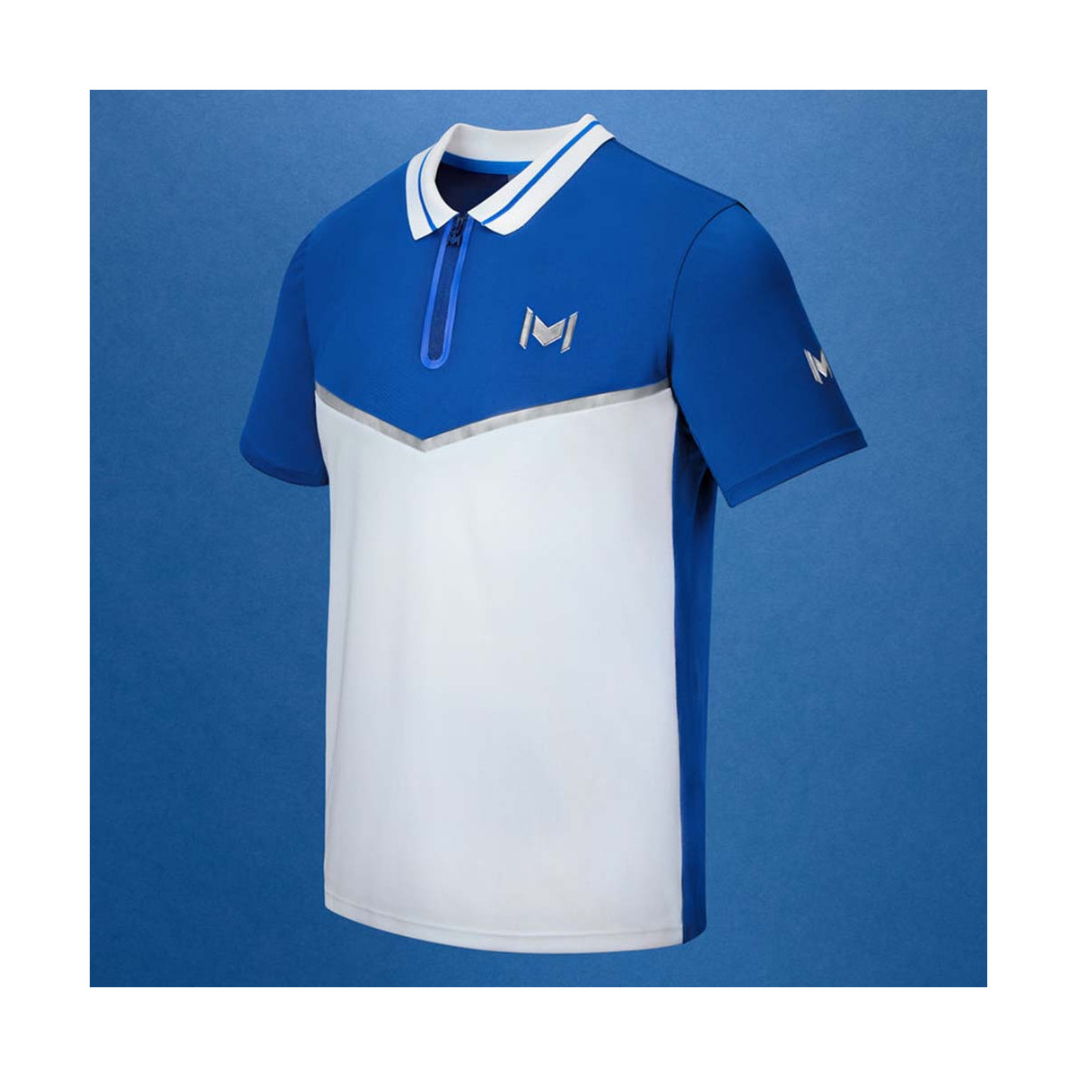 Polo Mouratoglou Match Melbourne Blanc / Bleu