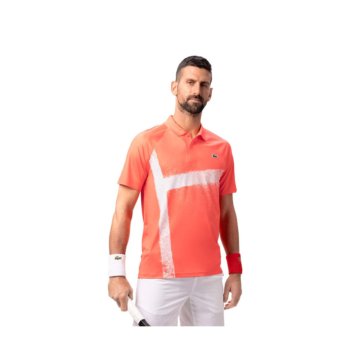 Lacoste Tennis Novak Djokovic Player Blauw / Wit Polo