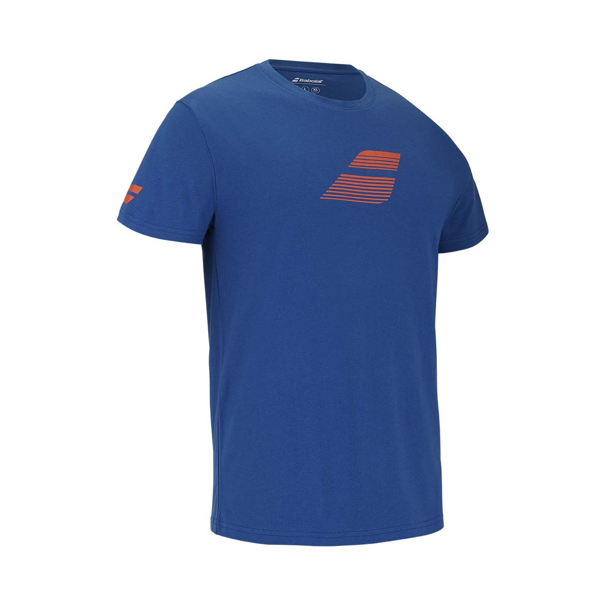 T-Shirt Babolat Exercise Big Flag Bleu / Orange