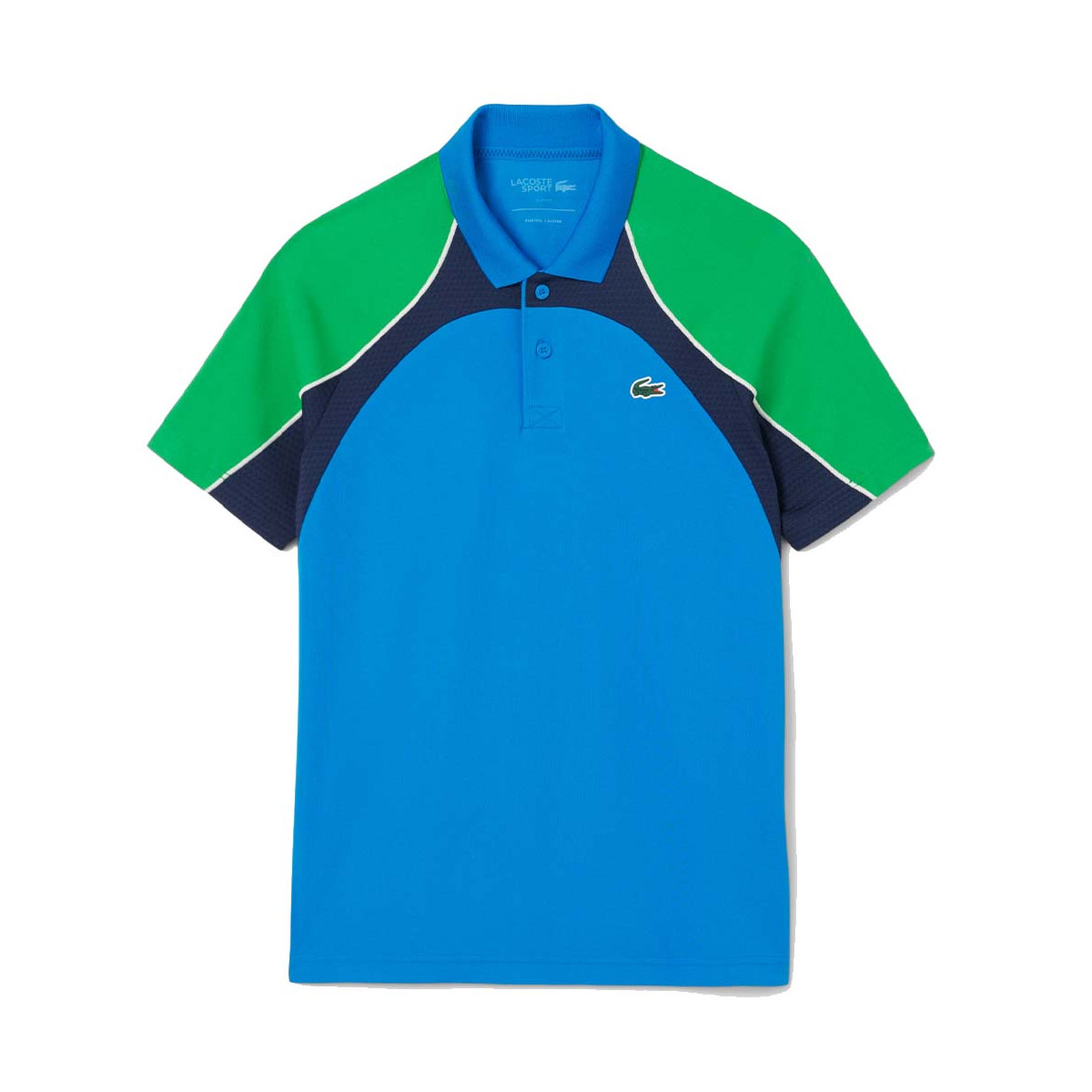 Lacoste Tennis Color-Block Ultra Dry Blauw/Groen polo