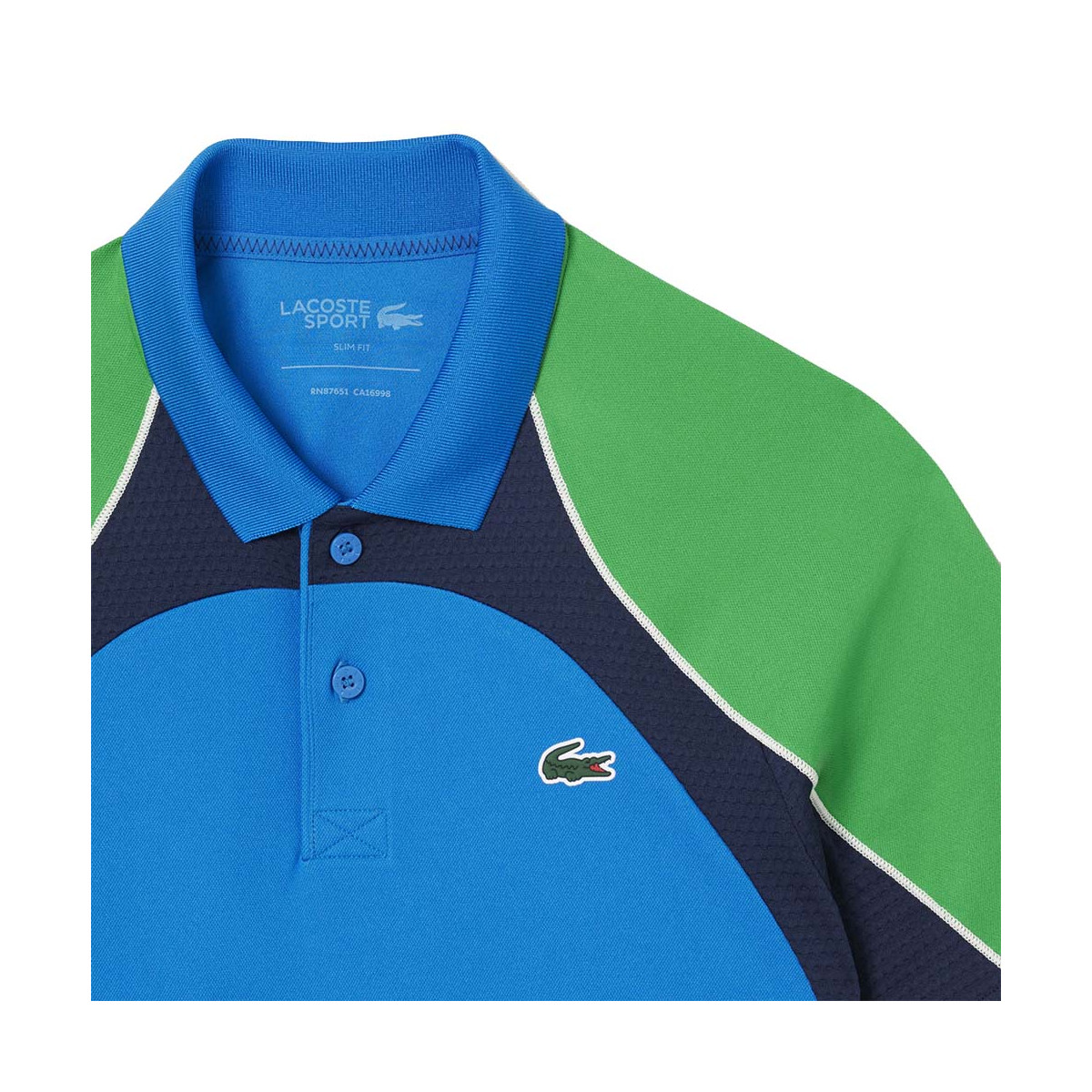 Polo Lacoste Tennis Color-Block Ultra Dry Bleu azur / Vert