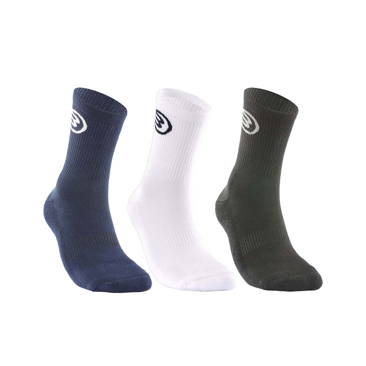 Chaussettes Bullpadel Noir / Blanc / Bleu marine (3 paires)