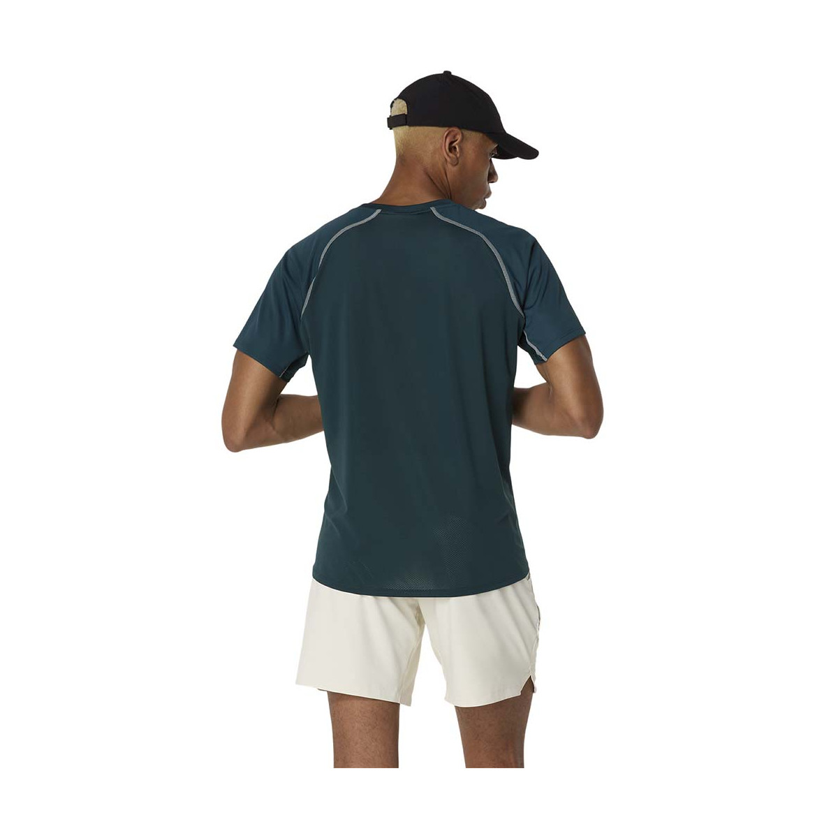 T-Shirt Asics Match Blanc Vert