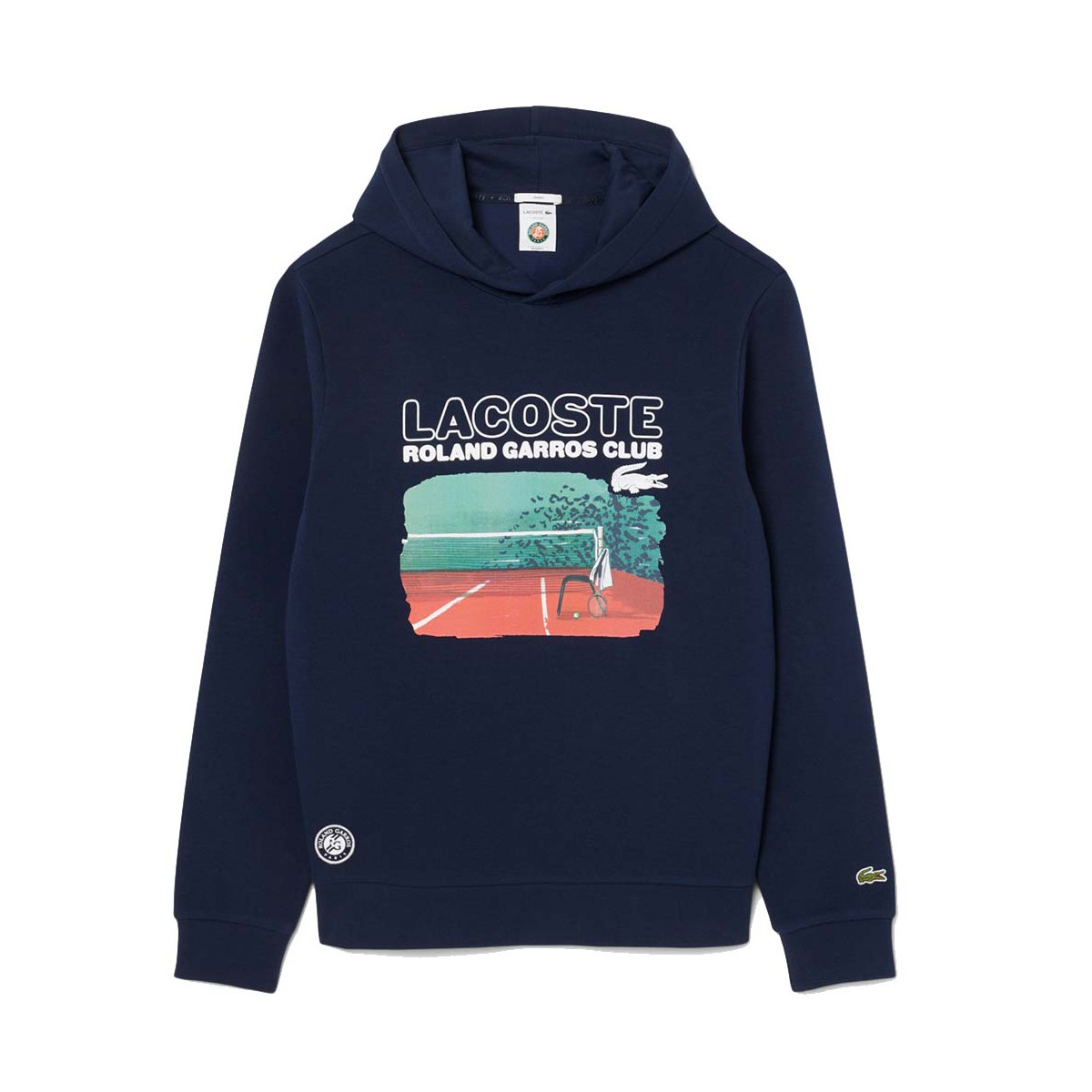 Sweat à capuche Lacoste Roland Garros Club Bleu marine
