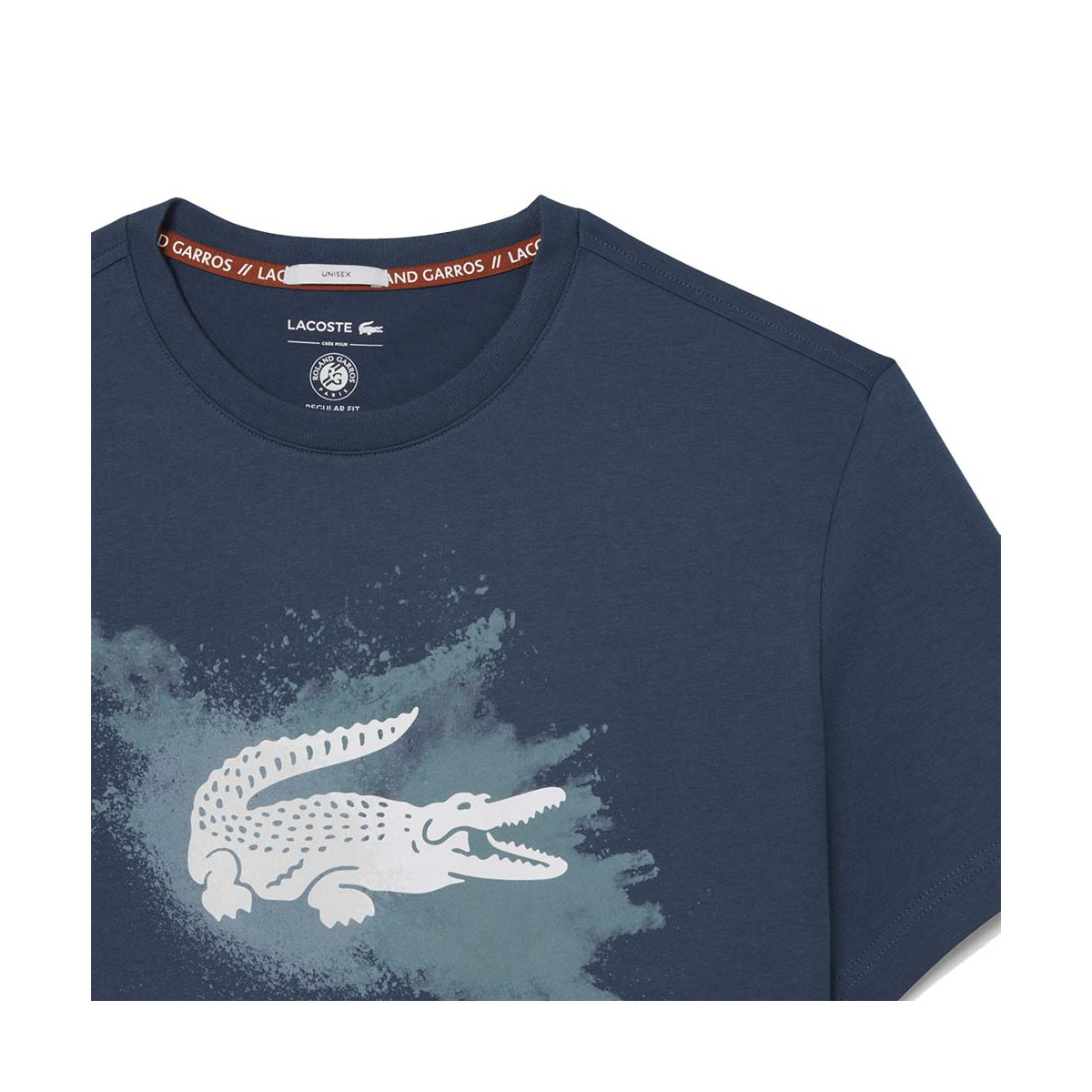 Lacoste Roland Garros Unisex Marineblauw T-shirt