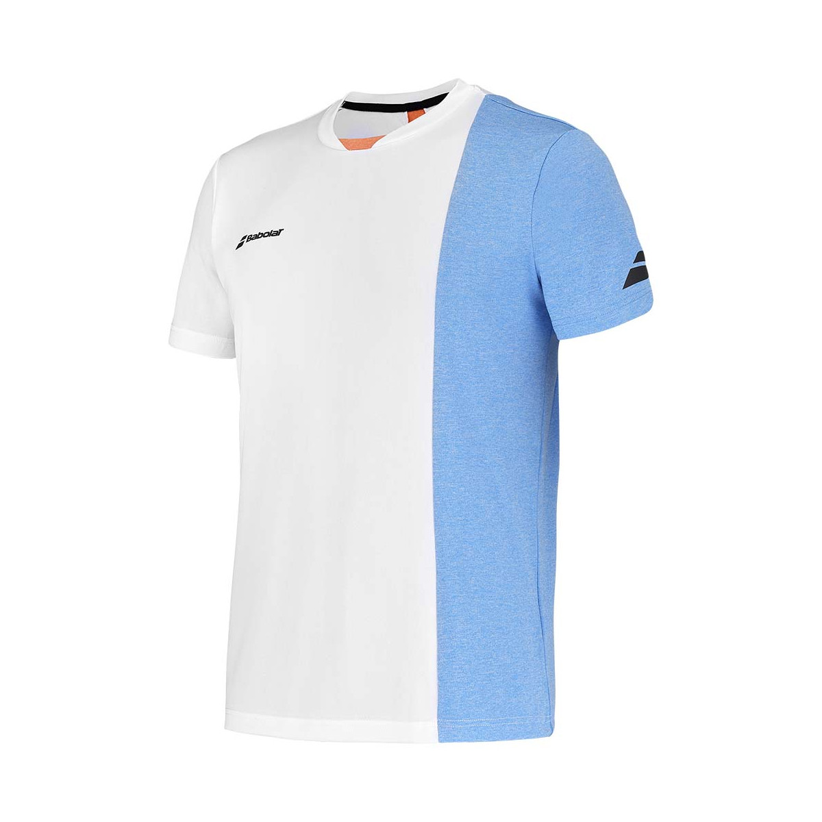 T-Shirt Babolat Play Crew Neck Junior Blanc / Bleu