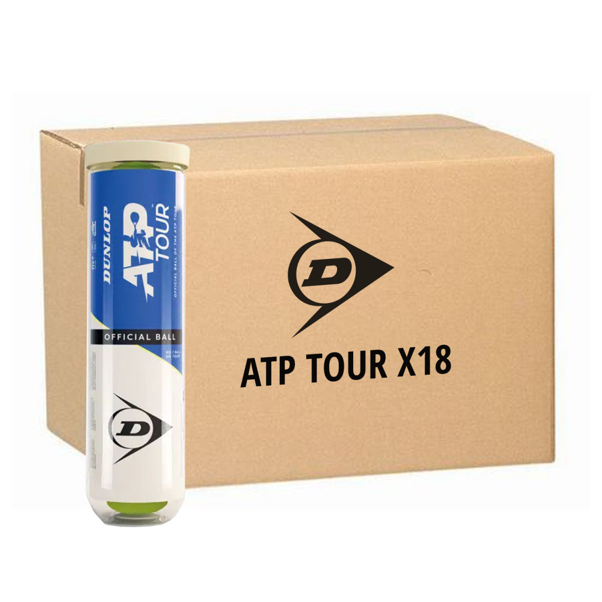 Doos 18 tubes van 4 Dunlop ATP ballen