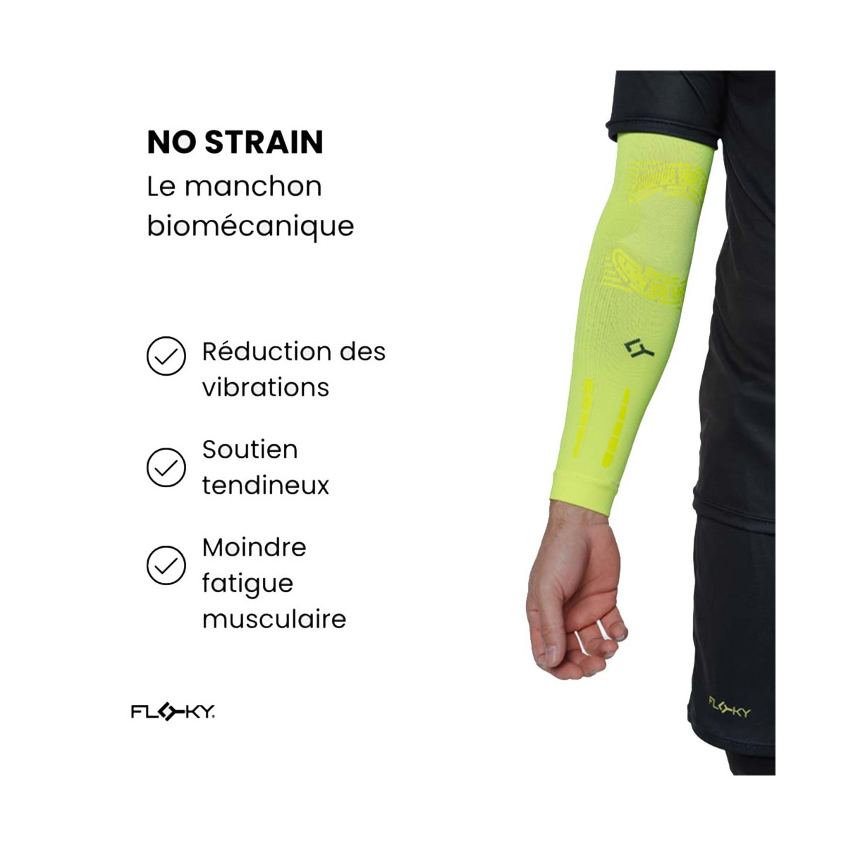 Floky NO-STRAIN Armsleeves Wit