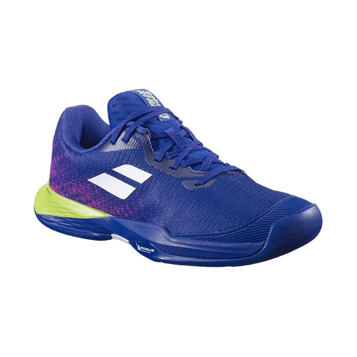Chaussures Babolat Jet Mach 3 All Court Junior Bleu marine / Vert