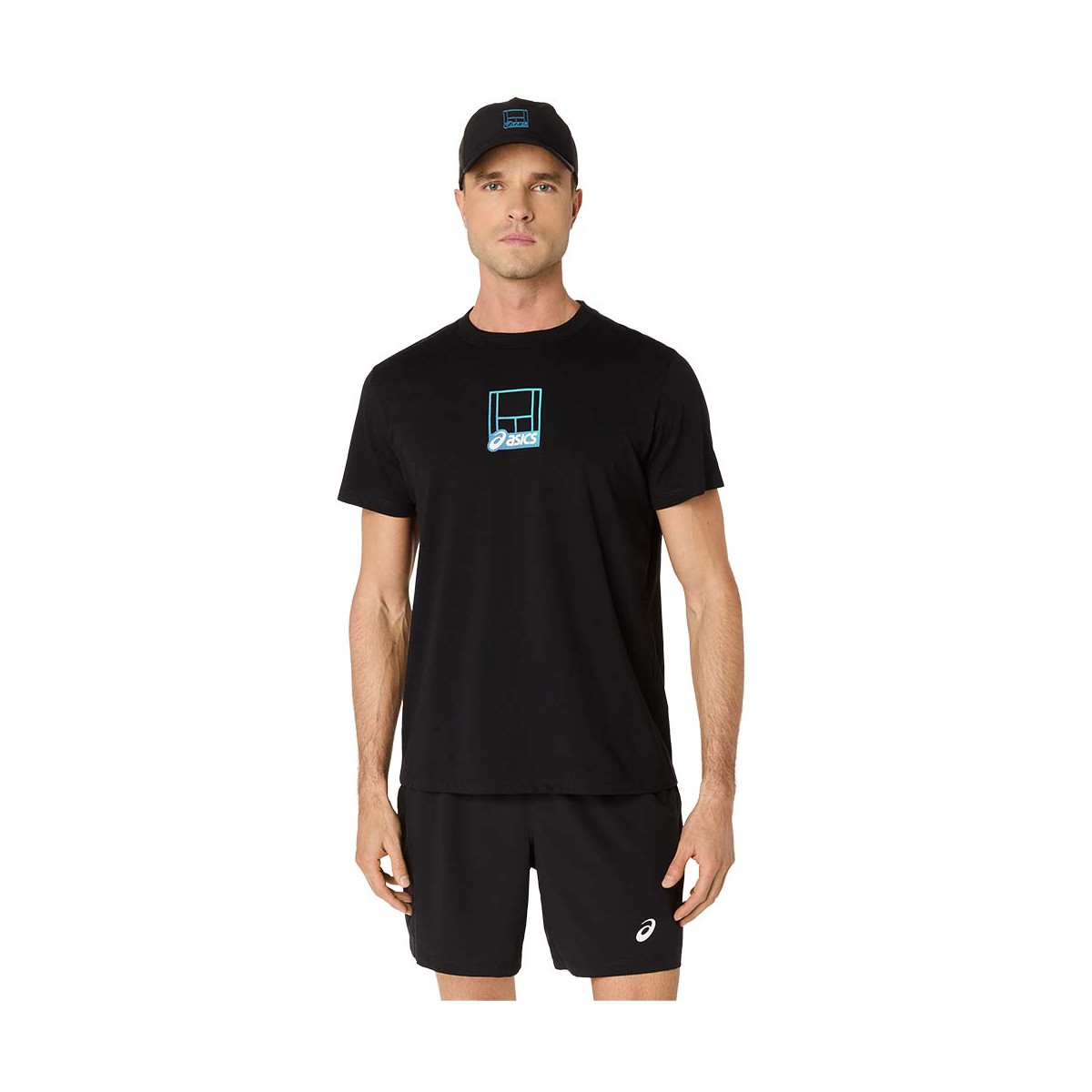 T-Shirt Asics Court Core Graphic Noir
