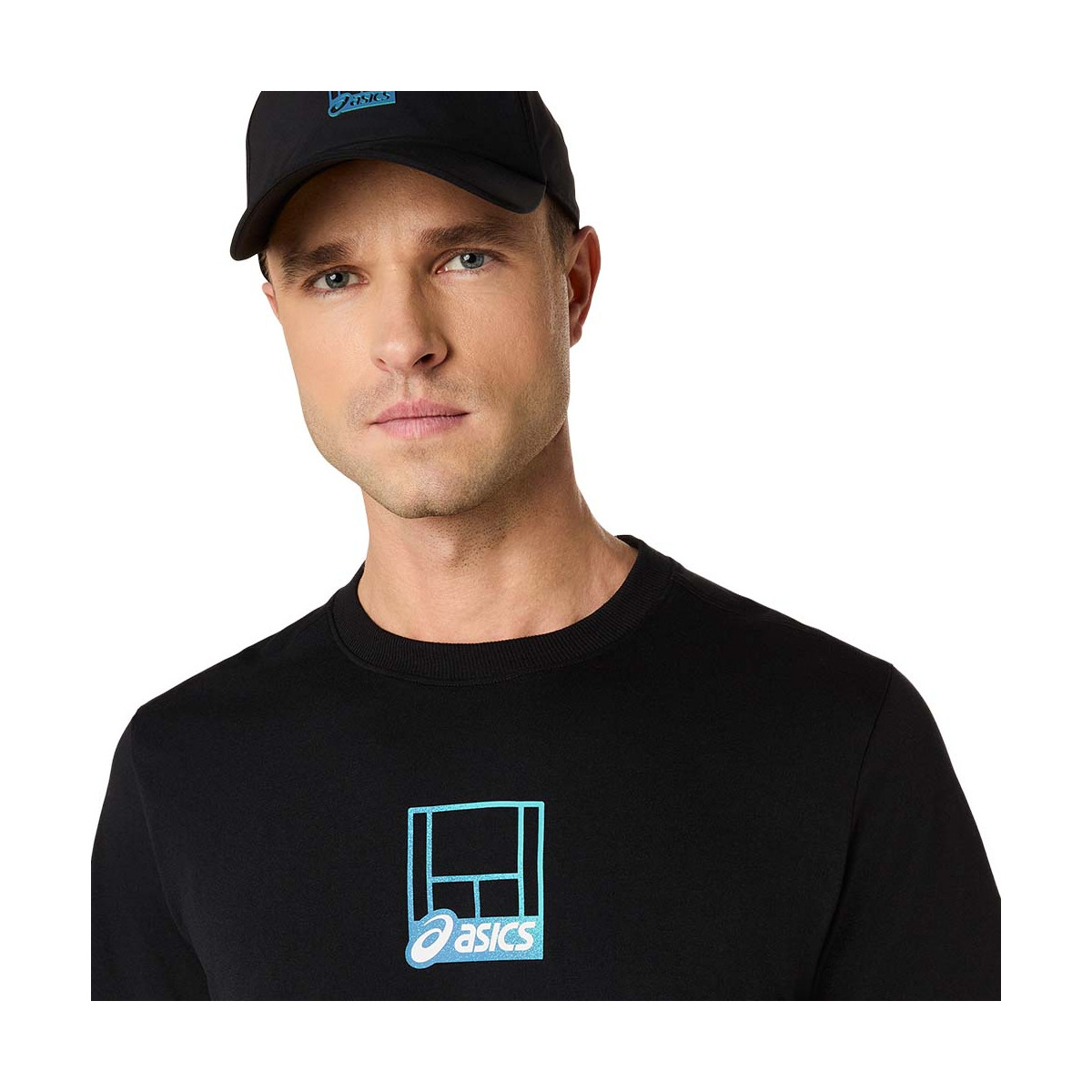 T-Shirt Asics Court Core Graphic Noir