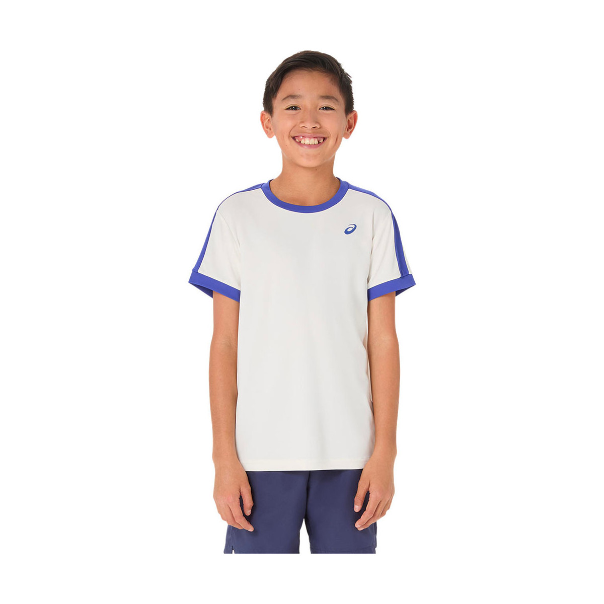 T-Shirt Asics Jongens Crème / Blauw