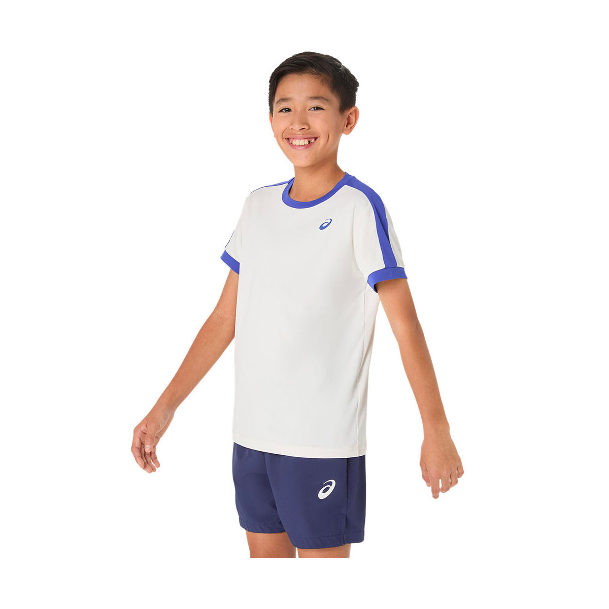 T-Shirt Asics Jongens Crème / Blauw