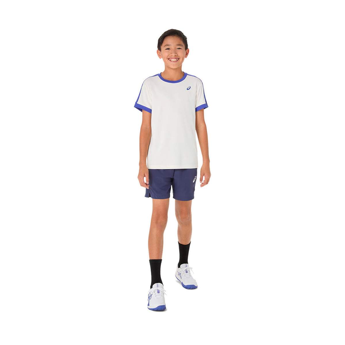 T-Shirt Asics Jongens Crème / Blauw