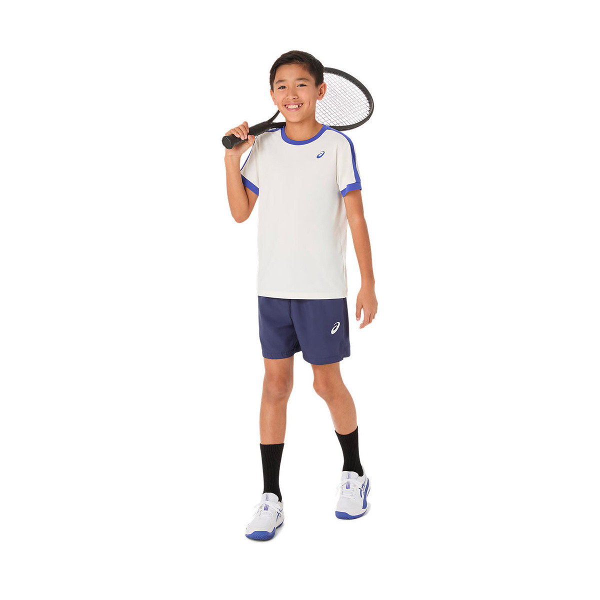 T-Shirt Asics Jongens Crème / Blauw