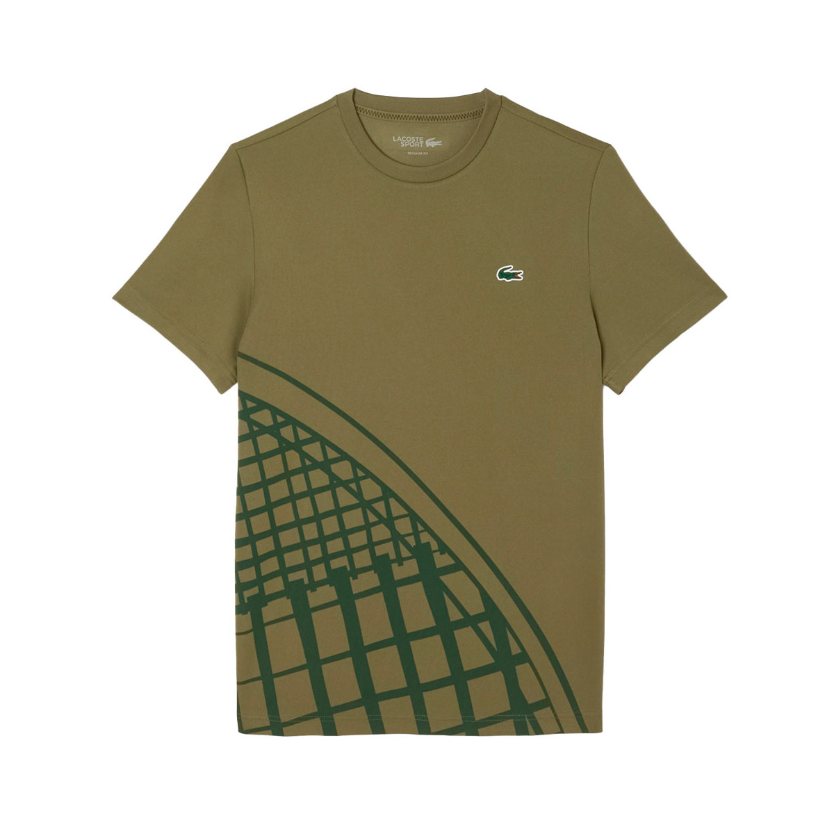 Lacoste Ultra Dry T-shirt Wit Ecru Print