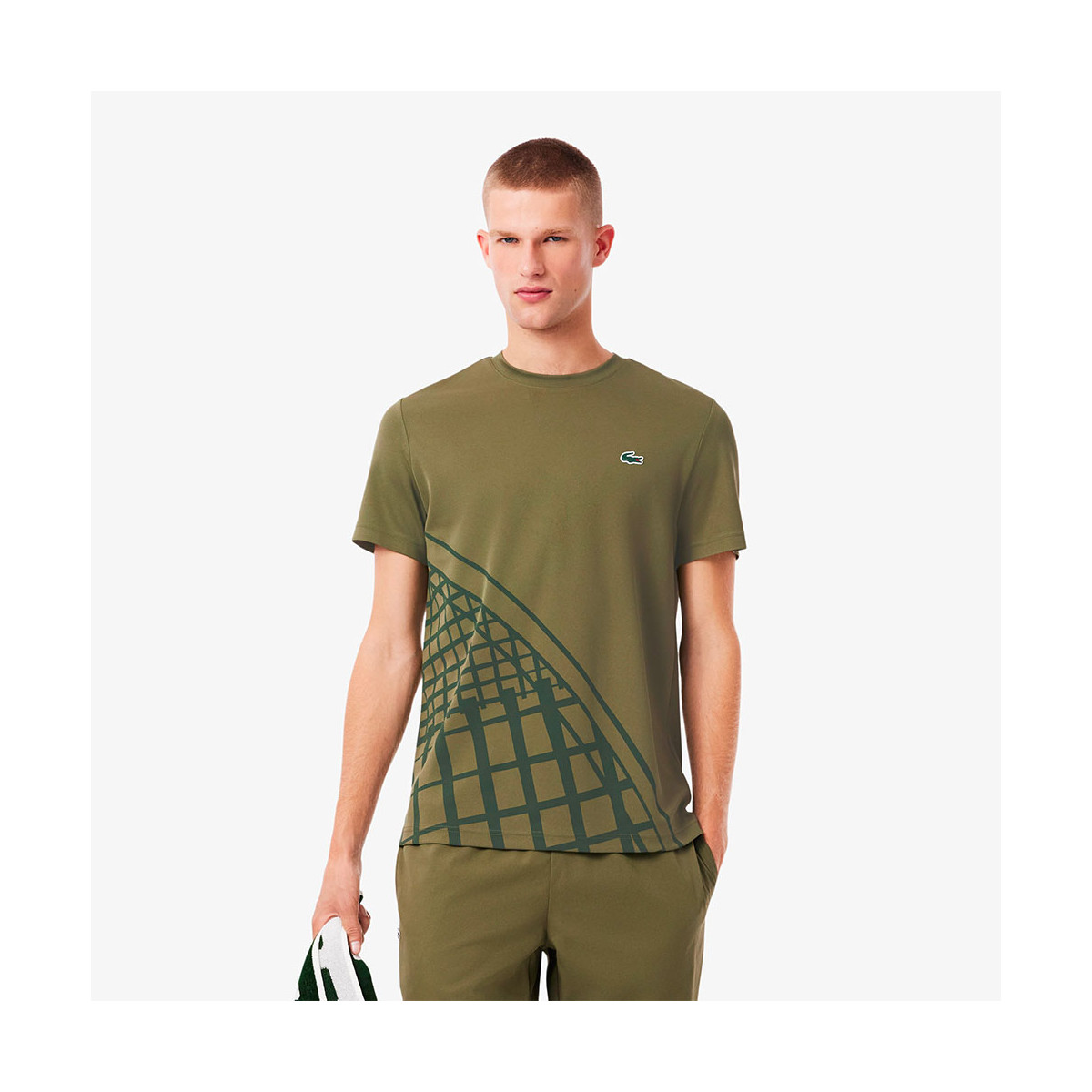 T-shirt Lacoste Ultra Dry Imprimé Kaki