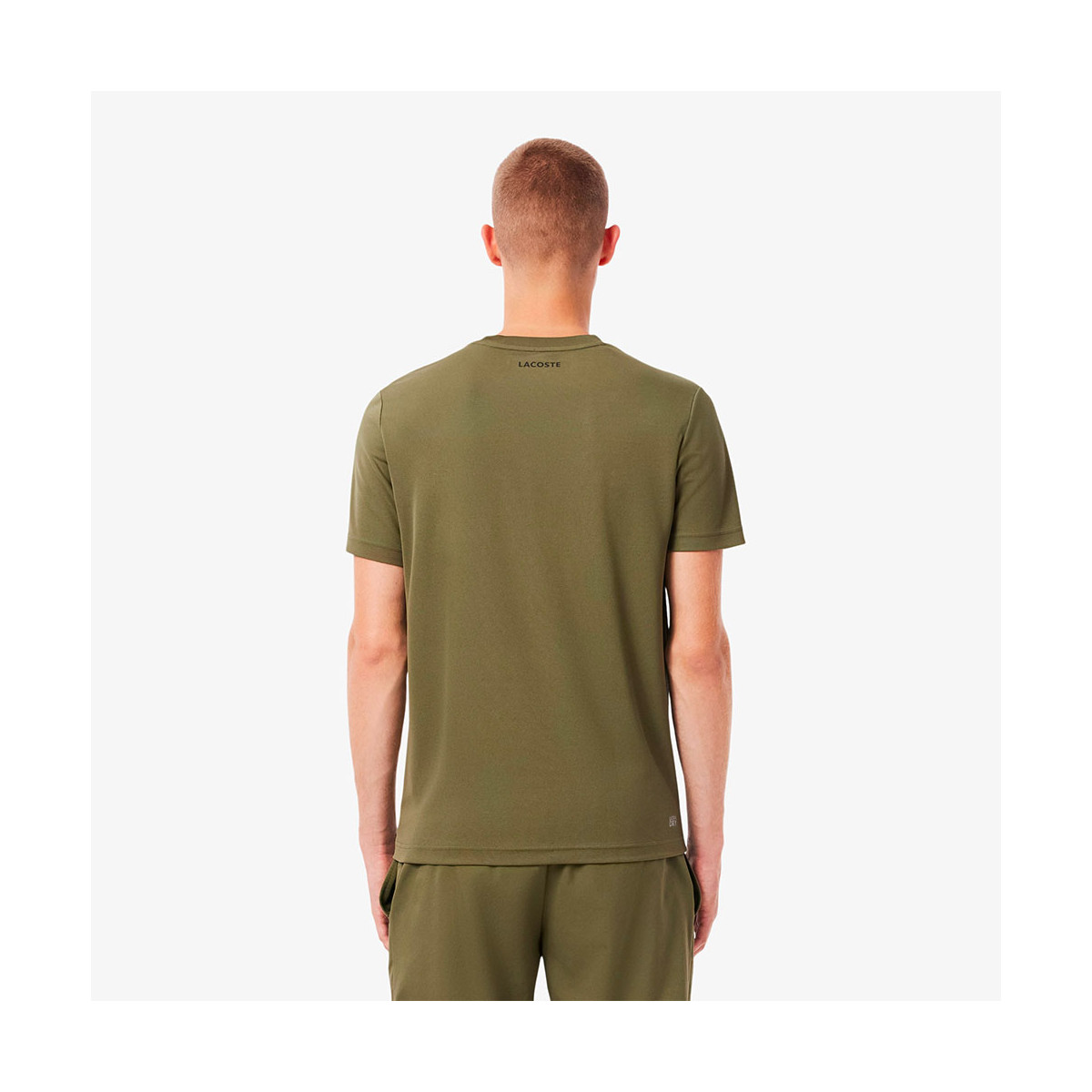 Lacoste Ultra Dry T-shirt Wit Ecru Print