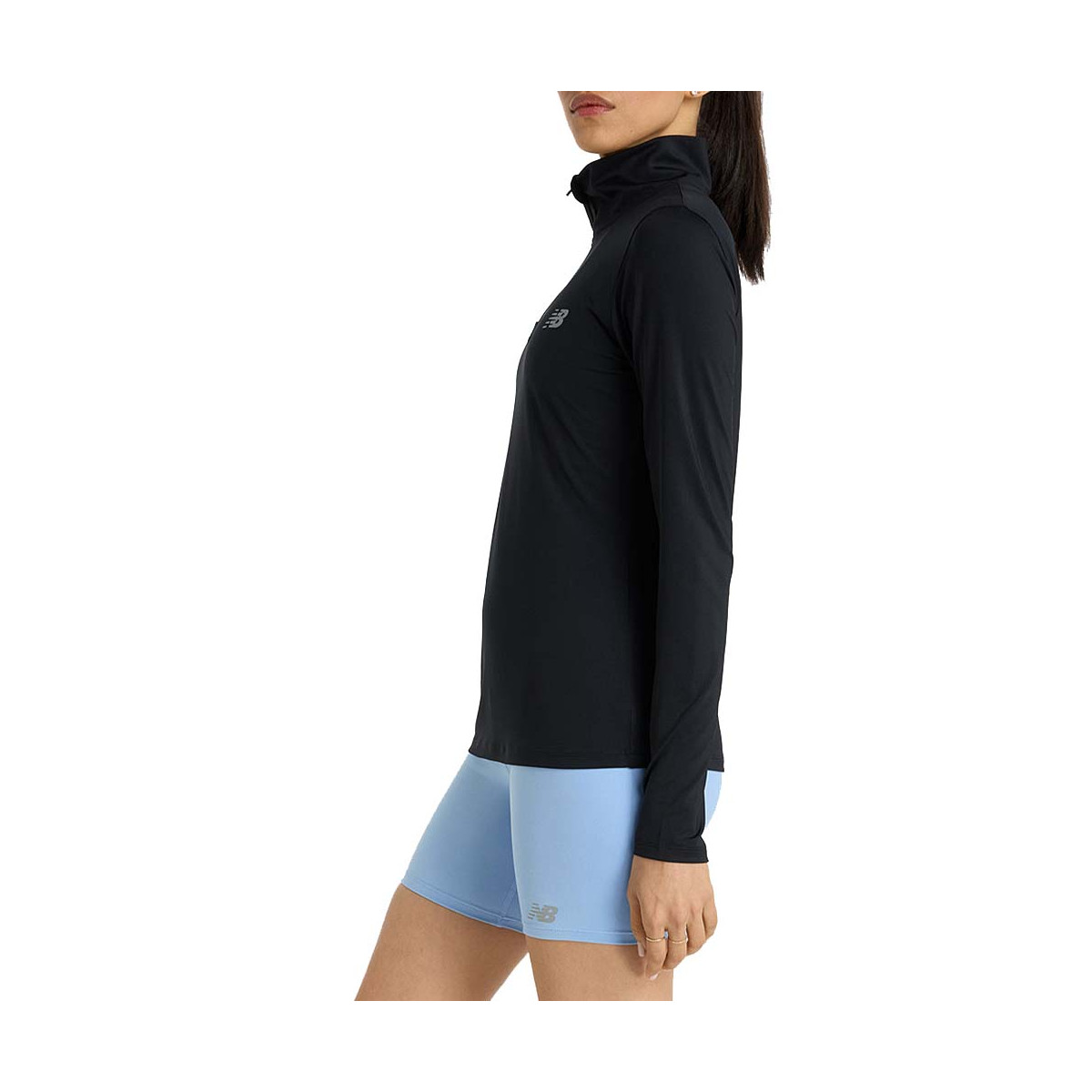 T-shirt met lange mouwen Mouratoglou Girls Zwart