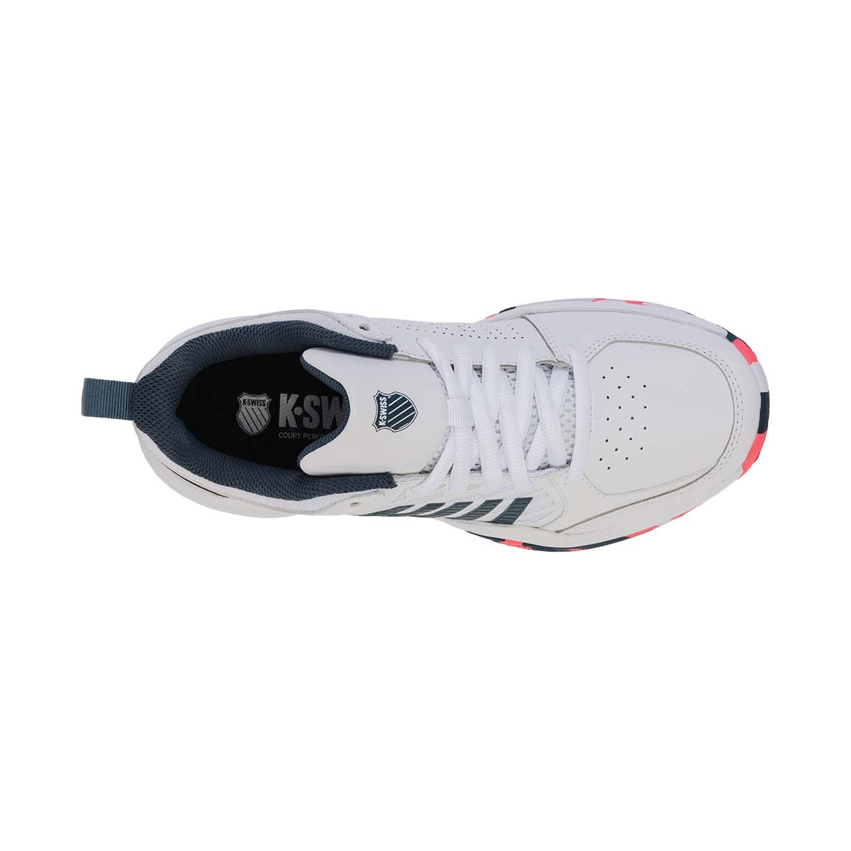 Chaussures K-Swiss Court Express 2 Junior Blanc / Bleu marine
